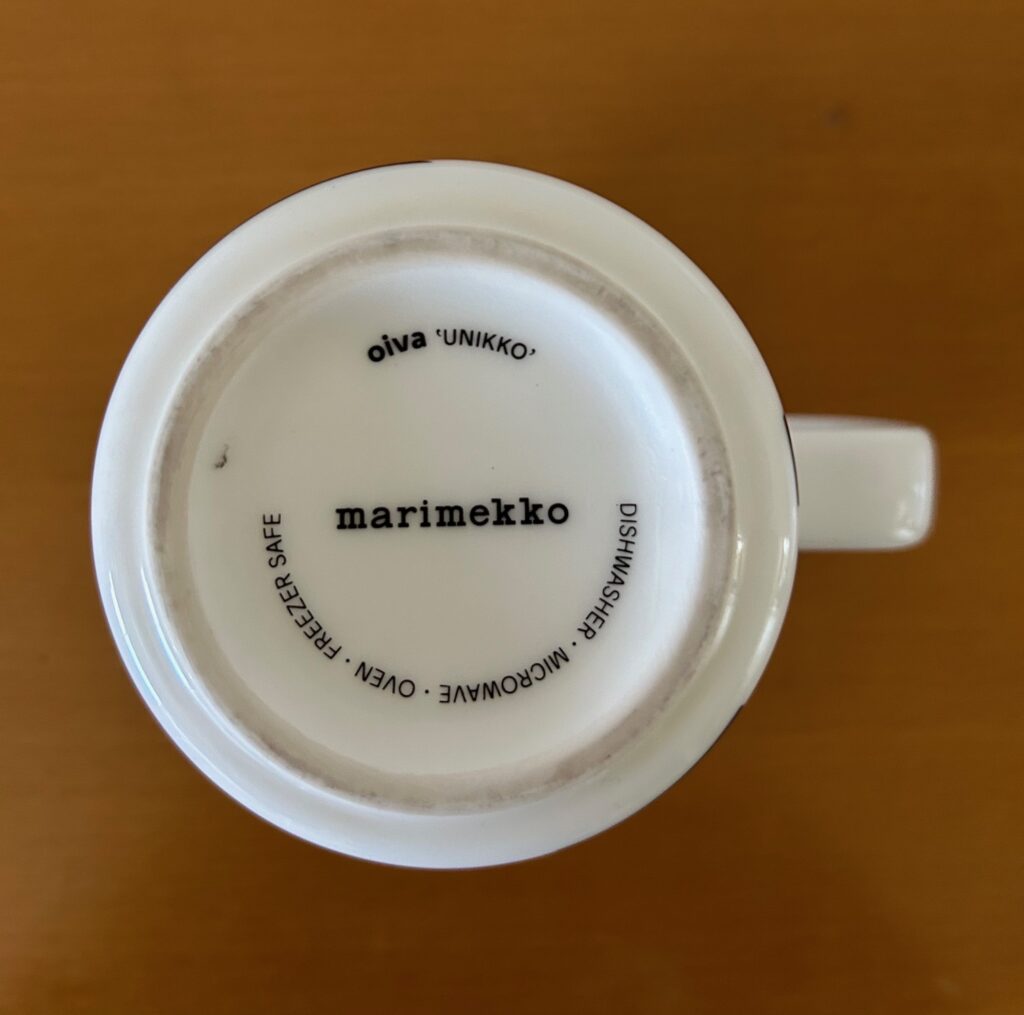 マリメッコのマグカップの表示